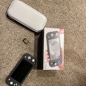 nintendo switch lite with game